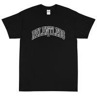 “RELENTLESS” Collegiate Font T-Shirt Black