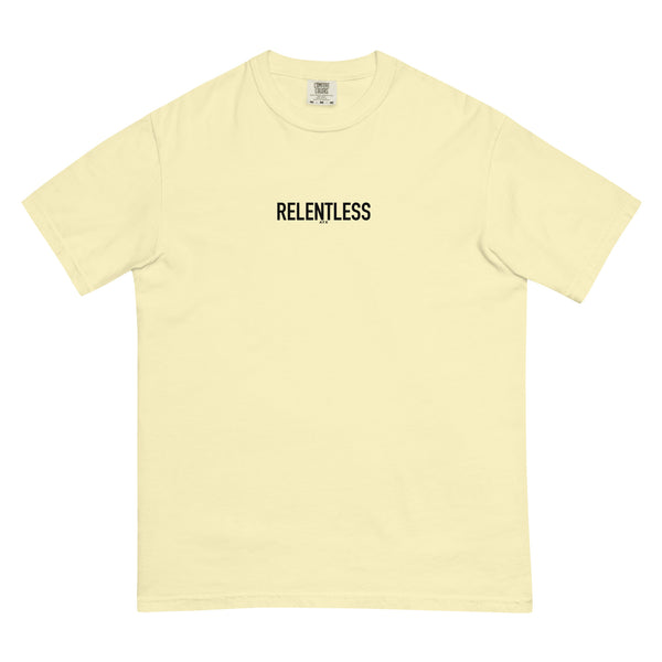 Relentless “bet on yourself” garment-dyed heavyweight t-shirt