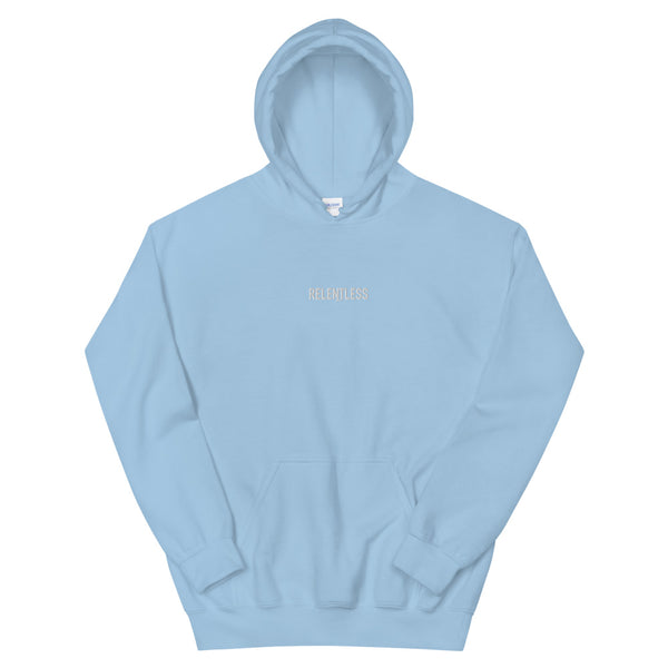 RELENTLESS Embroidered Hoodie Baby Blue