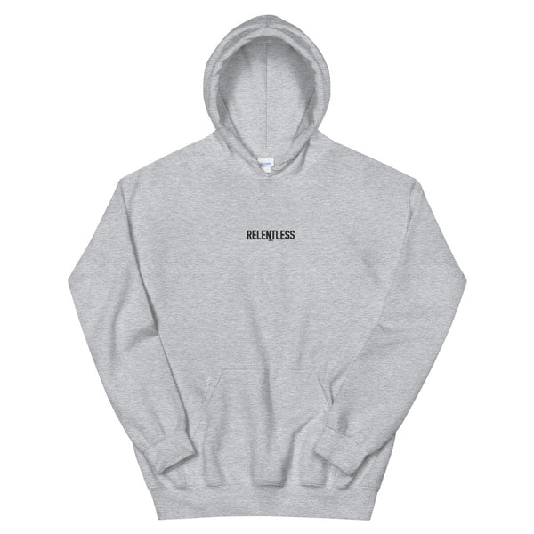 RELENTLESS Embroidered Hoodie Grey